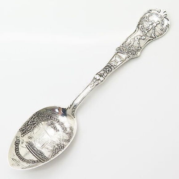 925 Sterling Silver Antique Mechanics Co. "Minneapolis Minnesota"  Spoon - Picture 3 of 9